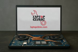 لپ تاپ باز شده